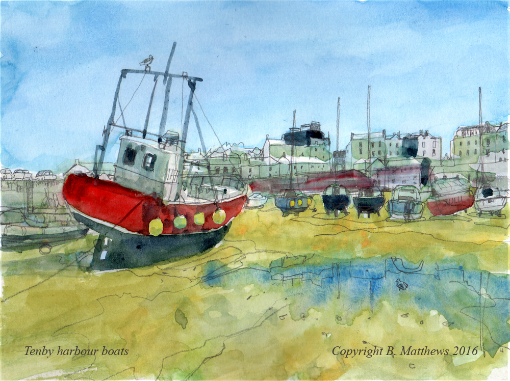 Tenby harbour 1b 7.5 x 10 cc